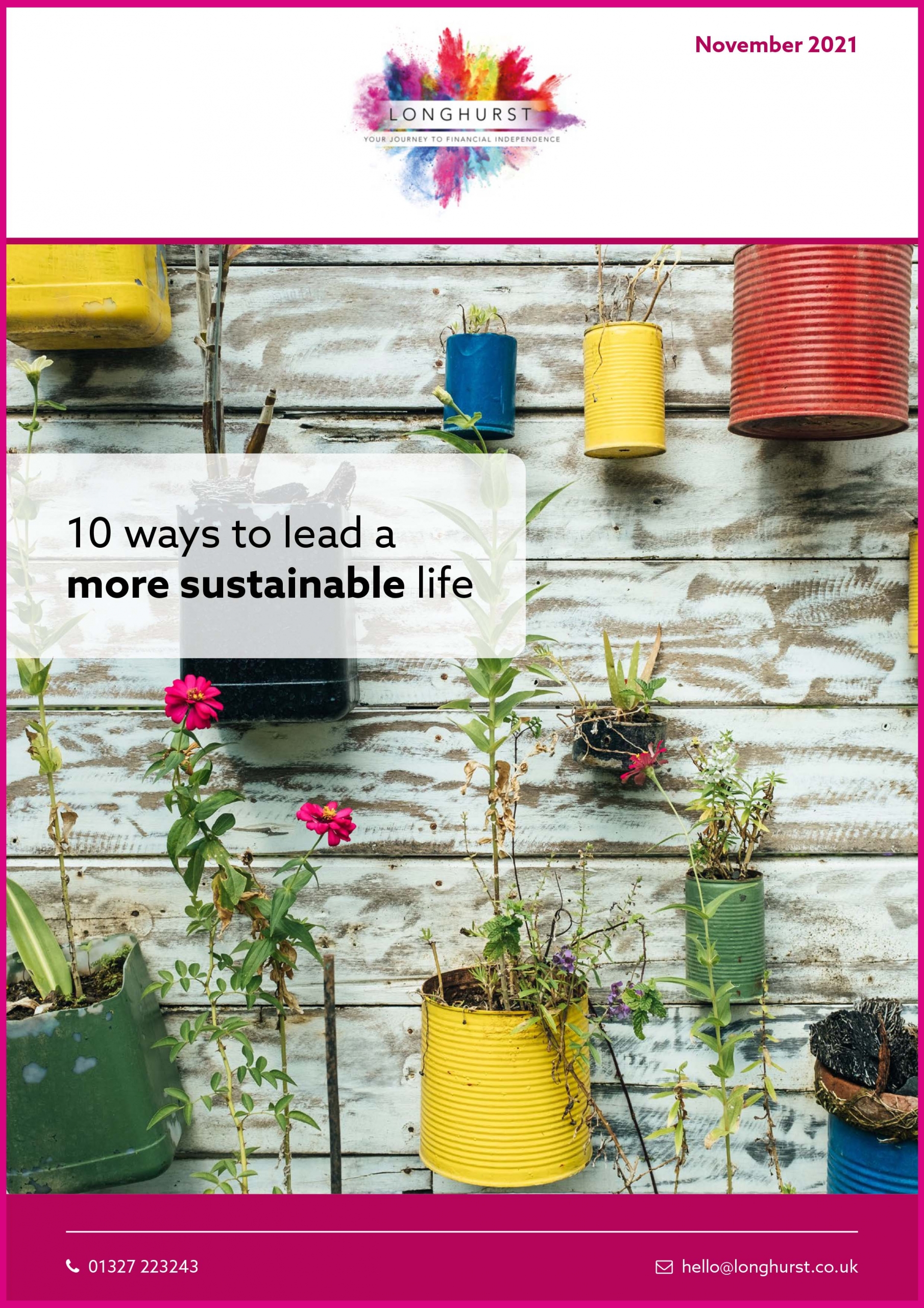 Longhurst - Guide 10 ways to lead a more sustainable life