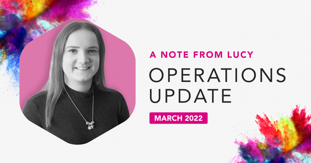 Longhurst - A note from Lucy - March 2022