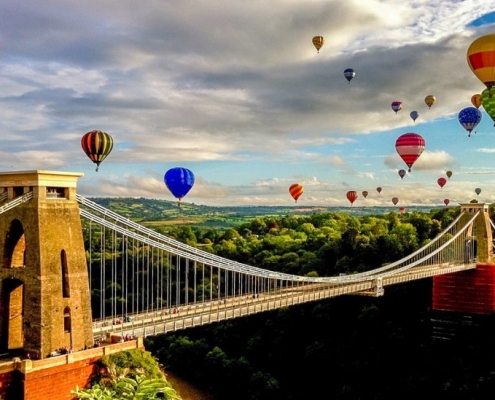 Hot air balloons over Bristol