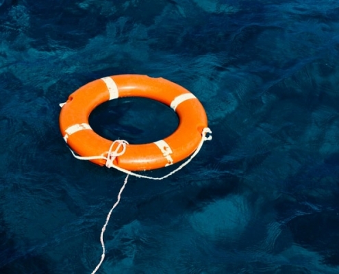 Life buoy in water