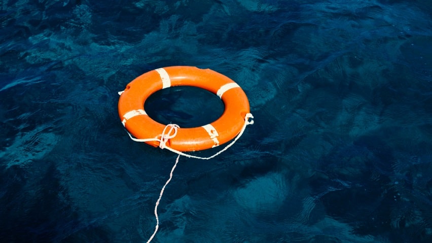 Life buoy in water